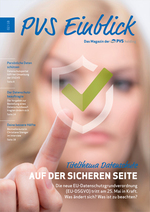 Vorschau vom Cover der PVS Einblick, Foto einer Frau die ein Symbol anklickt